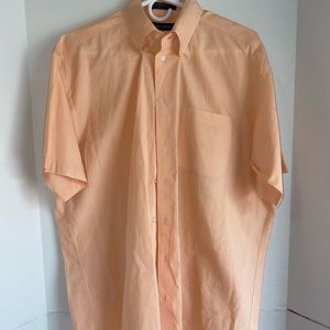 Men’s Nautica short sleeve yellow small checkered dress shirt size L